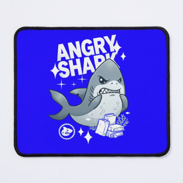 Item preview, Cute Angry Shark with Books Illustration designed and sold by Ahmedsyde.