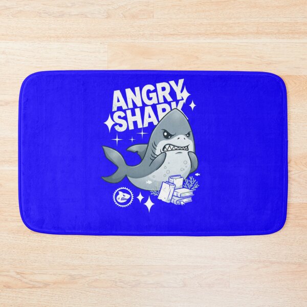 Item preview, Cute Angry Shark with Books Illustration designed and sold by Ahmedsyde.