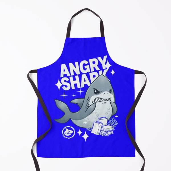 Item preview, Cute Angry Shark with Books Illustration designed and sold by Ahmedsyde.