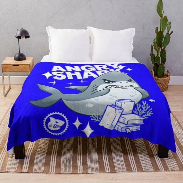 Item preview, Cute Angry Shark with Books Illustration designed and sold by Ahmedsyde.