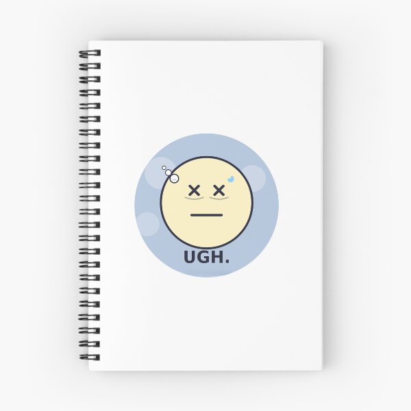 Item preview, Dead X-eyes face with thought bubble + "UGH. designed and sold by DezigenArtz.