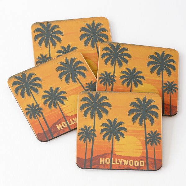 Item preview, Retro Pop Art Poster Illustration of Los Angeles | Bold California City Print with Hollywood Sign, Palm Trees & Downtown Skyline | Vintage West Coast Travel Wall Art Decor designed and sold by PaintedPixels01.
