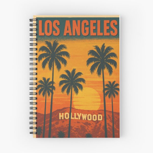 Item preview, Retro Pop Art Poster Illustration of Los Angeles | Bold California City Print with Hollywood Sign, Palm Trees & Downtown Skyline | Vintage West Coast Travel Wall Art Decor designed and sold by PaintedPixels01.