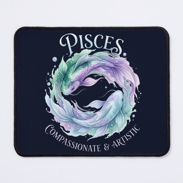 Item preview, Pisces Zodiac Watercolor Fish | Compassionate & Artistic | Daily Horoscope Astrology | Pisces Zodiac Gift designed and sold by Bhaskar Digital Art.