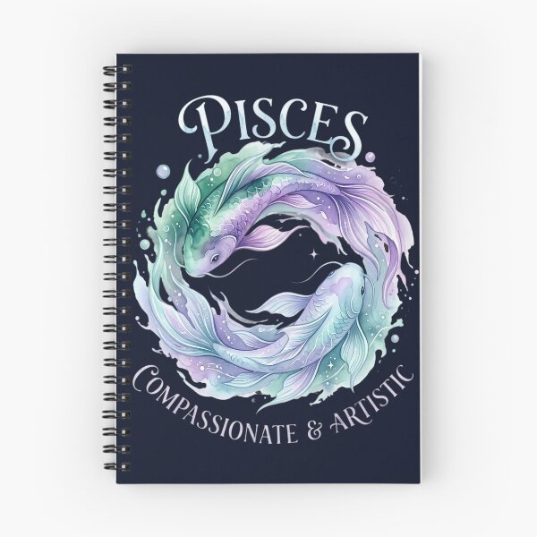 Item preview, Pisces Zodiac Watercolor Fish | Compassionate & Artistic | Daily Horoscope Astrology | Pisces Zodiac Gift designed and sold by Bhaskar Digital Art.