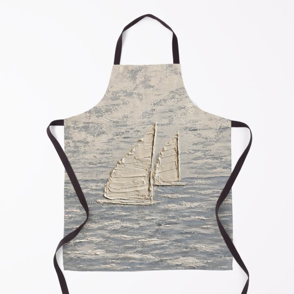 Item preview, Minimalist Coastal Sailboats Textured Seascape Wall Art designed and sold by TheSlowShore.
