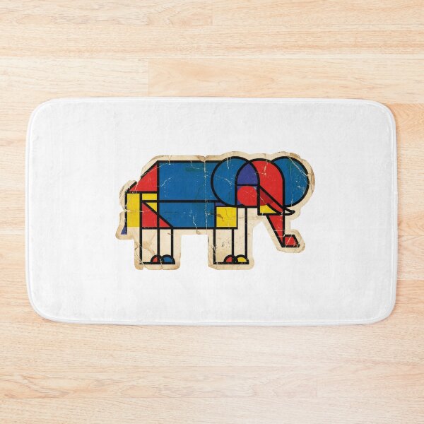 Item preview, Piet Mondrian Elephant - De Stijl Geometric Abstract  designed and sold by Mr. Pawsome.
