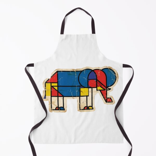 Artikelvorschau, Piet Mondrian Elefant - Geometrische Zusammenfassung von De Stijl entworfen und verkauft von Mr. Pawsome.