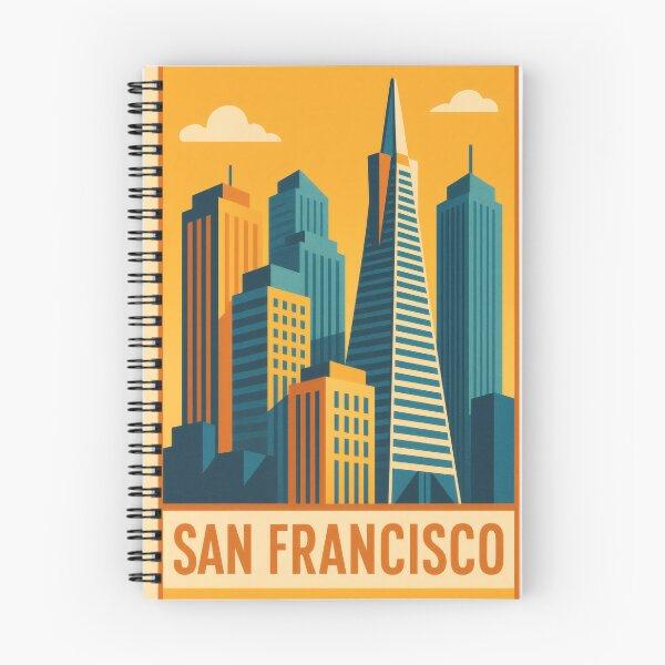 Item preview, Retro Pop Art Poster Illustration of San Francisco | Bold Golden Gate Bridge City Print with Painted Ladies, Cable Cars & Bay Skyline | Vintage California Wall Art Decor designed and sold by PaintedPixels01.