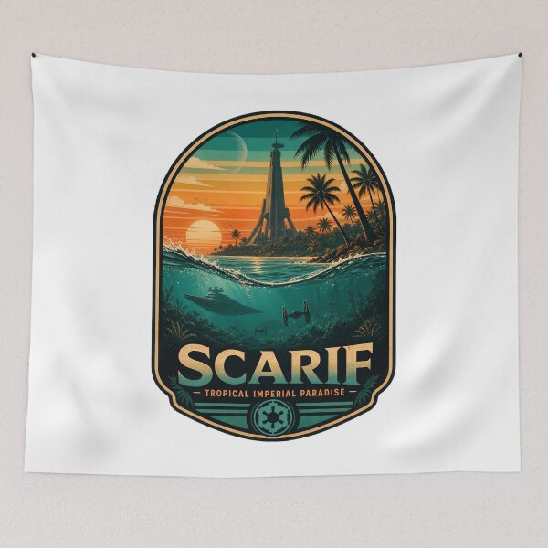 Item preview, Scarif Travel Nature Landscape designed and sold by FrontierCosmic.
