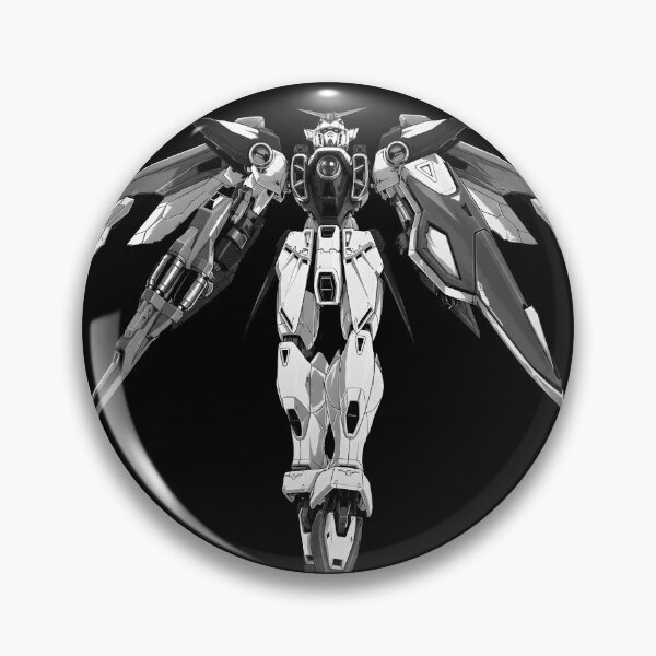 Item preview, mecha black white ink XXXG-01W Wing Gundam zero space colony ILLUSTRATION HD DIGITAL  designed and sold by sabartgunpla.