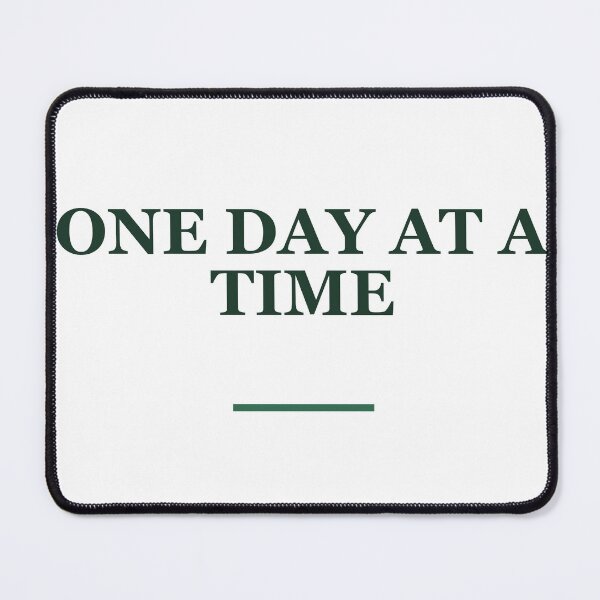 Item preview, "ONE DAY AT A TIME" Minimalist Quote Sticker designed and sold by QuirkThreadsCo.