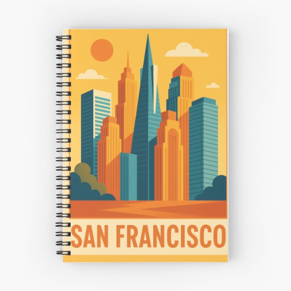 Item preview, Retro Pop Art Poster Illustration of San Francisco | Bold Golden Gate Bridge City Print with Painted Ladies, Cable Cars & Bay Skyline | Vintage California Wall Art Decor designed and sold by PaintedPixels01.