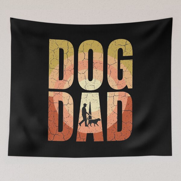 Item preview, Vintage Dog Dad Retro Sunset Silhouette designed and sold by GiaoCalonas.