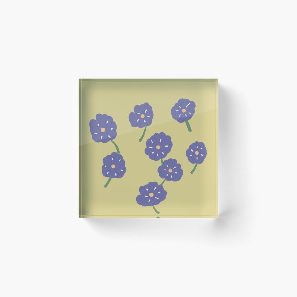 Item preview, Cottagecore Hand Drawn Blue Flower Art designed and sold by Kuosi-Kiosk.
