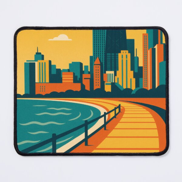 Item preview, Retro Pop Art Poster Illustration of Chicago | Bold Windy City Print with Willis Tower, Cloud Gate & Lake Michigan Skyline | Vintage Urban Wall Art Decor designed and sold by PaintedPixels01.