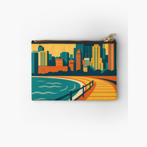 Item preview, Retro Pop Art Poster Illustration of Chicago | Bold Windy City Print with Willis Tower, Cloud Gate & Lake Michigan Skyline | Vintage Urban Wall Art Decor designed and sold by PaintedPixels01.