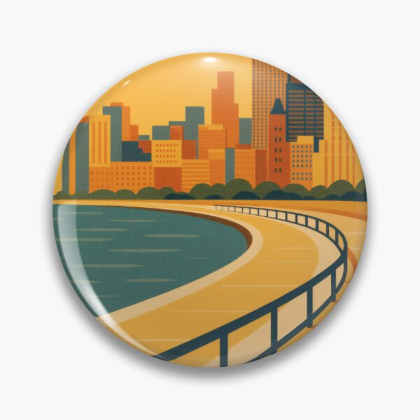 Item preview, Retro Pop Art Poster Illustration of Chicago | Bold Windy City Print with Willis Tower, Cloud Gate & Lake Michigan Skyline | Vintage Urban Wall Art Decor designed and sold by PaintedPixels01.