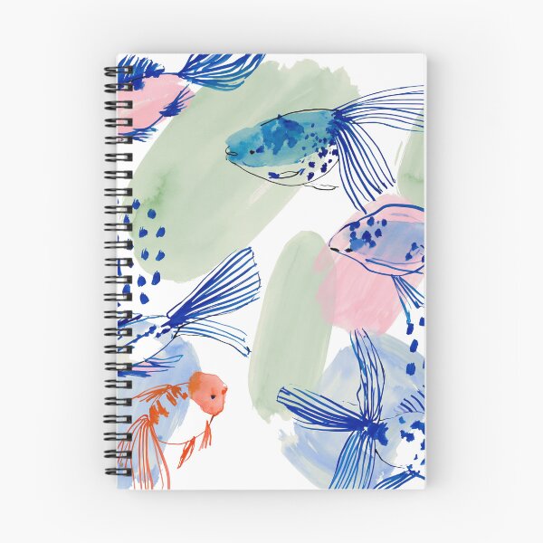 Item preview, Koi Pond Watercolor — Loose Ink Fish Pattern designed and sold by Ramona-Gliga.