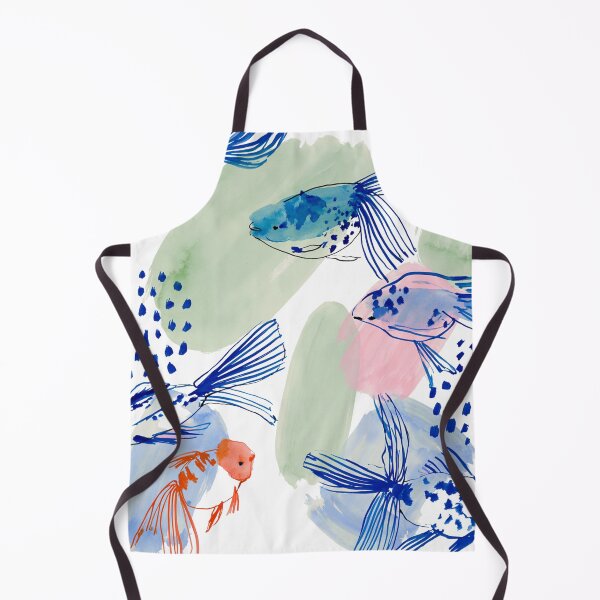 Item preview, Koi Pond Watercolor — Loose Ink Fish Pattern designed and sold by Ramona-Gliga.