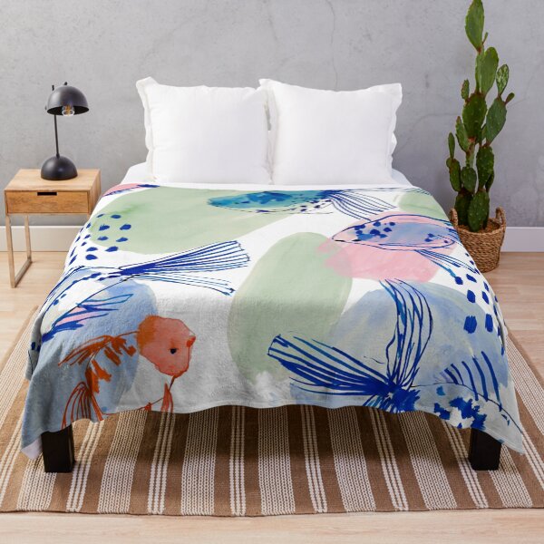 Item preview, Koi Pond Watercolor — Loose Ink Fish Pattern designed and sold by Ramona-Gliga.