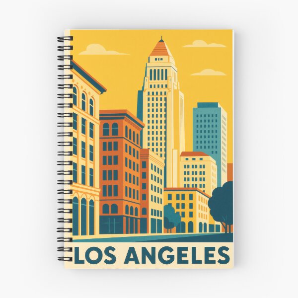Item preview, Retro Pop Art Poster Illustration of Los Angeles | Bold California City Print with Hollywood Sign, Palm Trees & Downtown Skyline | Vintage West Coast Travel Wall Art Decor designed and sold by PaintedPixels01.