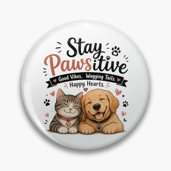 Item preview, Stay Pawsitve good vibes wagging tails happy hearts designed and sold by KrithigaArts.