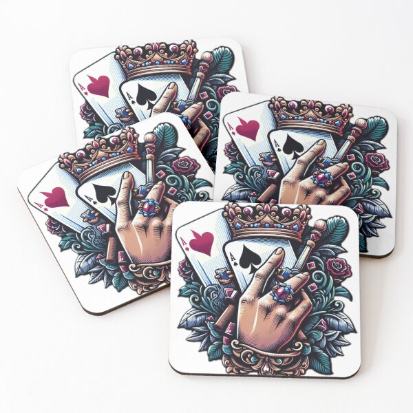 Item preview, Royal Ace Hand – Crowned Card Art, Ace of Spades & Hearts Illustration, Luxury Tattoo‑Style Design designed and sold by Joel0708.