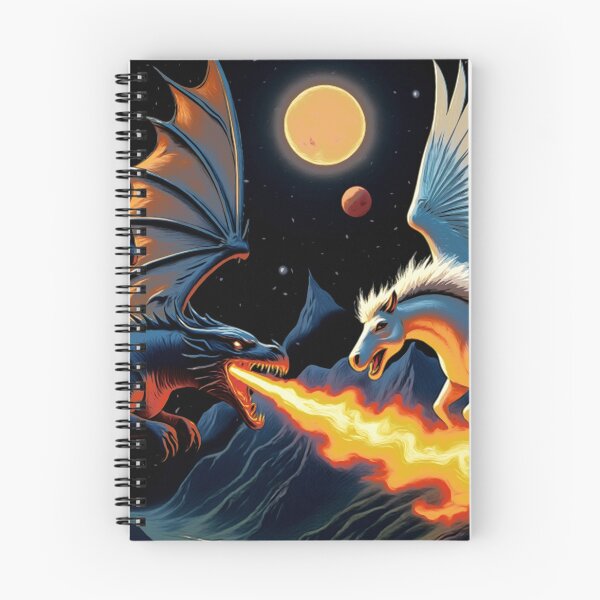 Artikelvorschau, Feuerspeiender Drache und Pegasus entworfen und verkauft von NaturePrints.