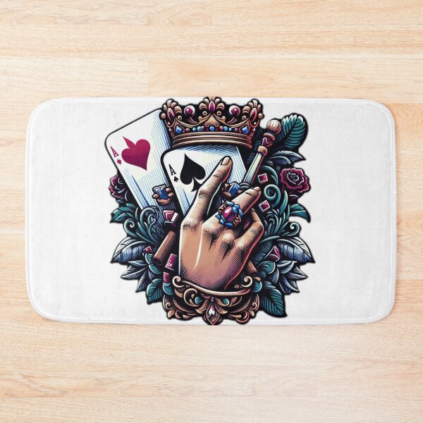 Item preview, Royal Ace Hand – Crowned Card Art, Ace of Spades & Hearts Illustration, Luxury Tattoo‑Style Design designed and sold by Joel0708.