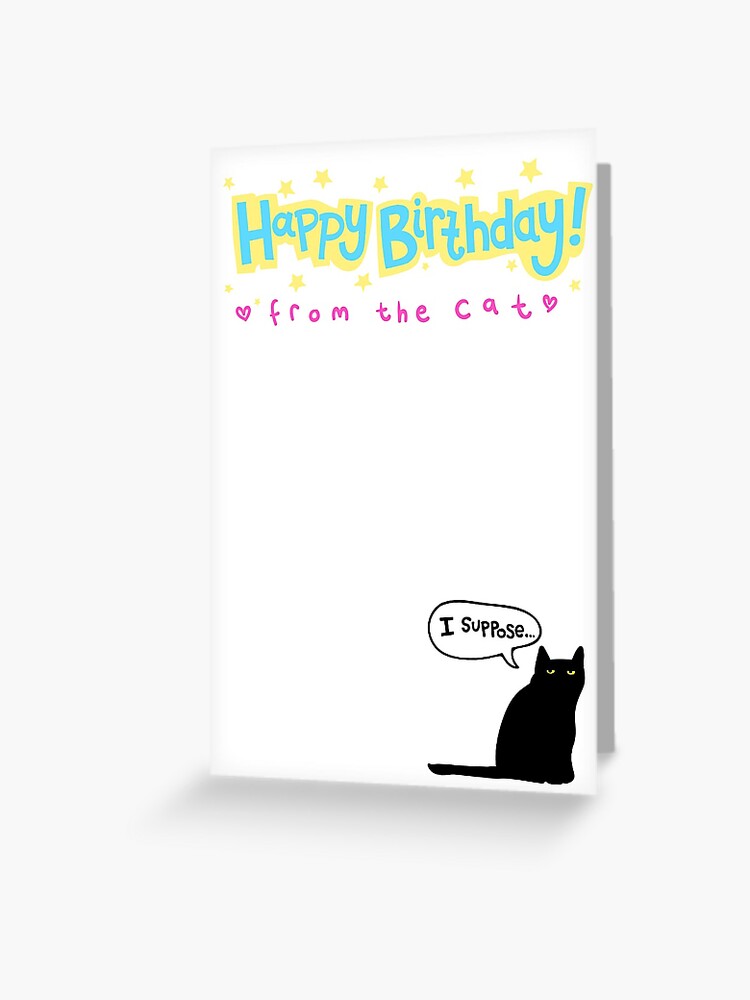 Carte De Vœux Joyeux Anniversaire Du Chat Par Lauriepink Redbubble