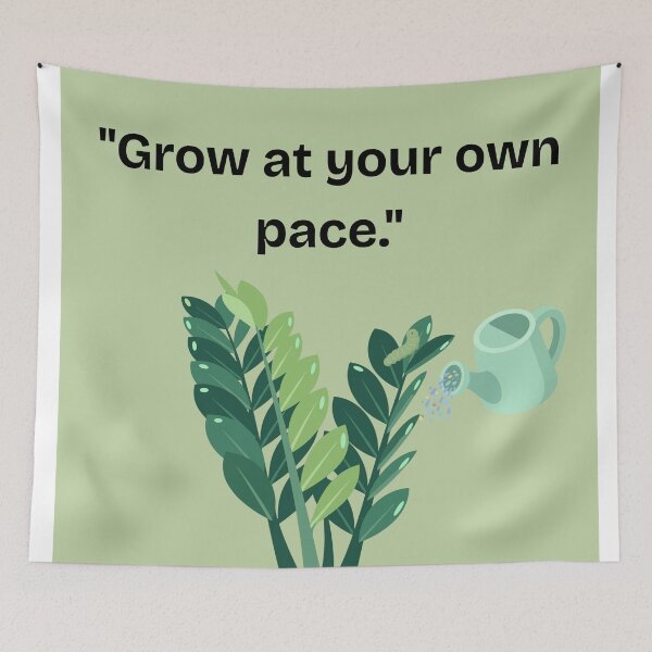 Item preview, Grow At Your Own Pace Cute Potted Plant Aesthetic designed and sold by Cozy Moss Studio.