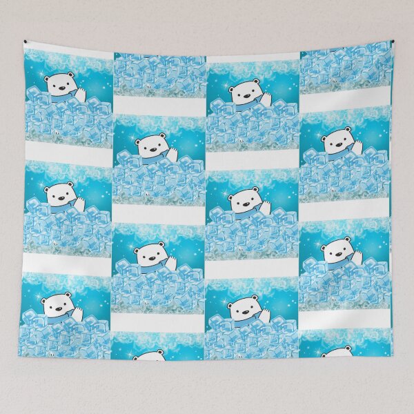 Item preview, Cute Polar Bear with Ice Cubes Illustration designed and sold by goldsmithorders.