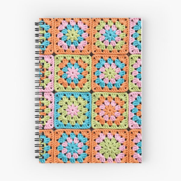 Item preview, Spring Crochet Granny Square Turquoise Pink Lime designed and sold by LuisWorks.