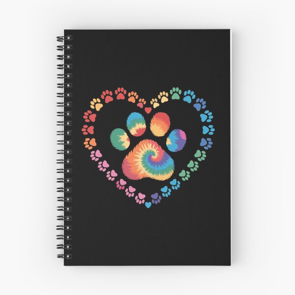 Item preview, Rainbow Tie Dye Paw Print Heart designed and sold by GiaoCalonas.