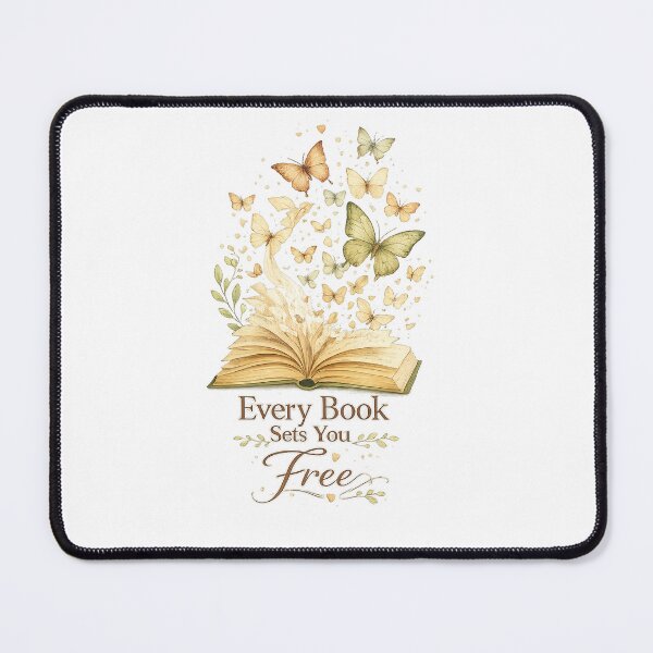 Item preview, Every Book Sets You Free | Book Lover Butterfly Reading Design designed and sold by NovaNest Studio.