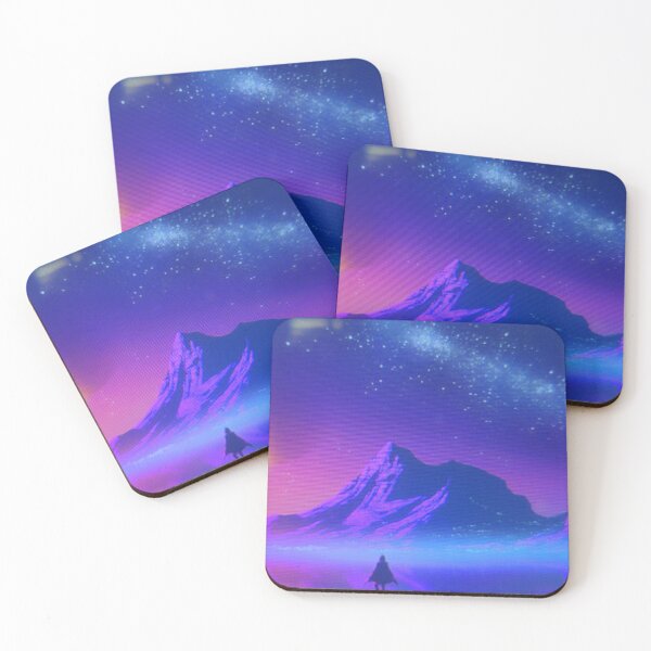 Item preview, Synthwave Purple Mountain Space Landscape designed and sold by antenj.