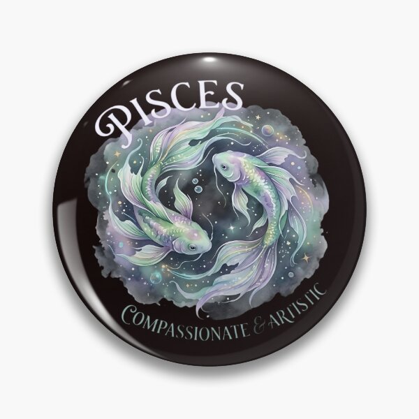 Item preview, Pisces Zodiac Sign Watercolor Fish | Compassionate & Artistic | Daily Horoscope Astrology | Celestial Zodiac Gift designed and sold by Bhaskar Digital Art.