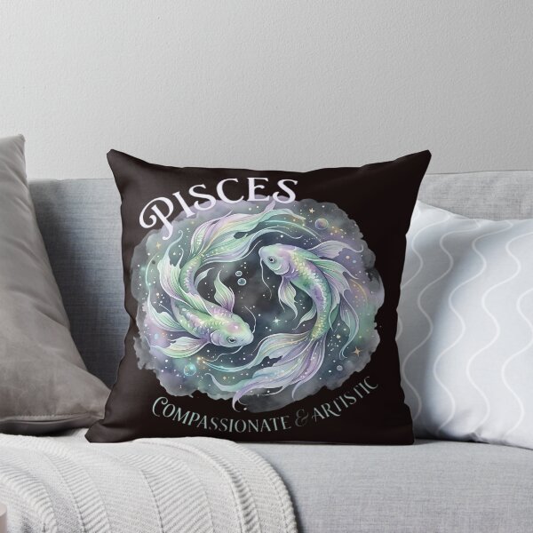 Item preview, Pisces Zodiac Sign Watercolor Fish | Compassionate & Artistic | Daily Horoscope Astrology | Celestial Zodiac Gift designed and sold by Bhaskar Digital Art.