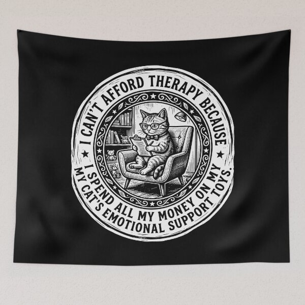 Item preview, Cat Emotional Support Toys Therapy Cost Humorous Design designed and sold by SplashTastic.