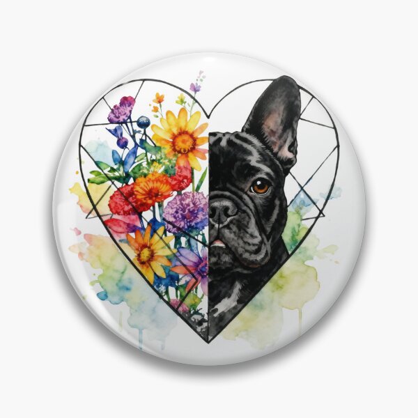 Item preview, Floral Companion | French Bulldog Art designed and sold by shallia.