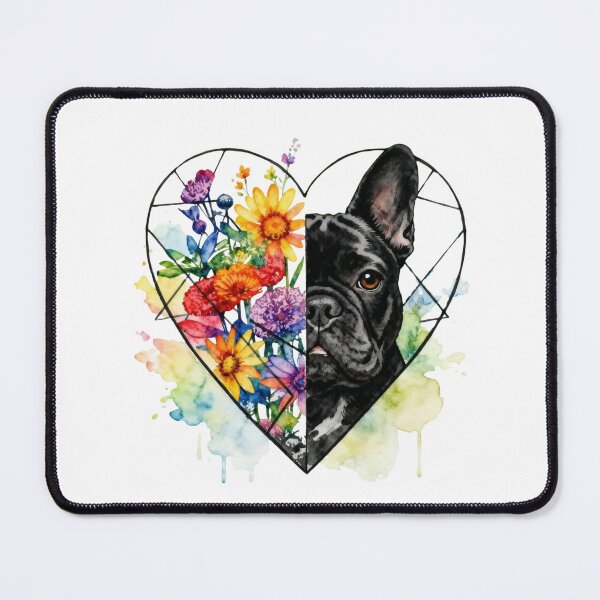 Item preview, Floral Companion | French Bulldog Art designed and sold by shallia.