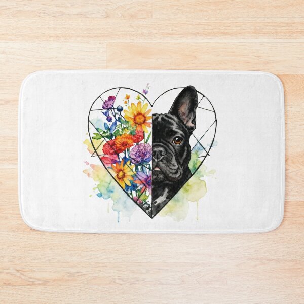Item preview, Floral Companion | French Bulldog Art designed and sold by shallia.