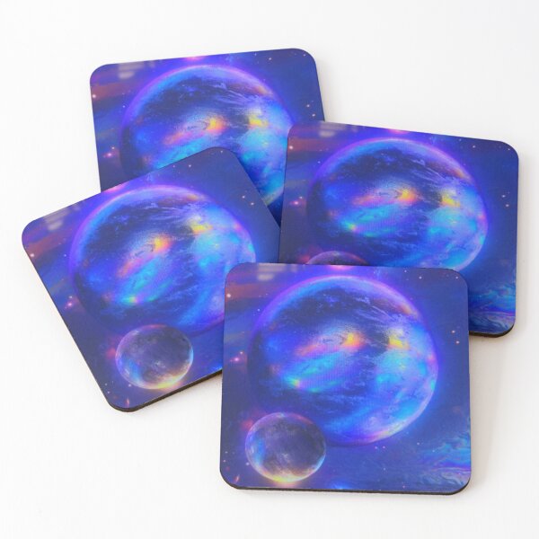 Item preview, Holographic Nebula Space Planets Art designed and sold by antenj.