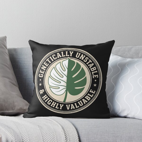 Item preview, Genetically Unstable Monstera Leaf Highly Valuable Retro Badge designed and sold by SplashTastic.