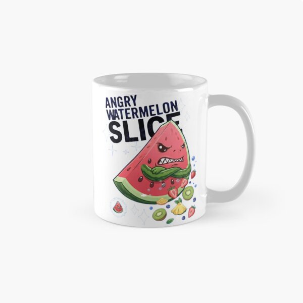 Item preview, Funny Angry Watermelon Slice Cartoon Design designed and sold by Ahmedsyde.