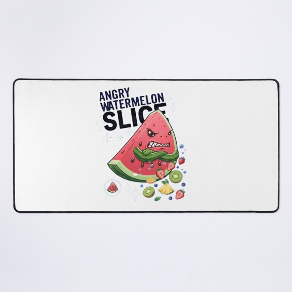 Item preview, Funny Angry Watermelon Slice Cartoon Design designed and sold by Ahmedsyde.