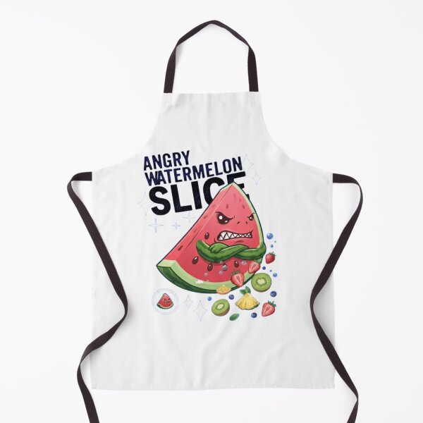 Item preview, Funny Angry Watermelon Slice Cartoon Design designed and sold by Ahmedsyde.