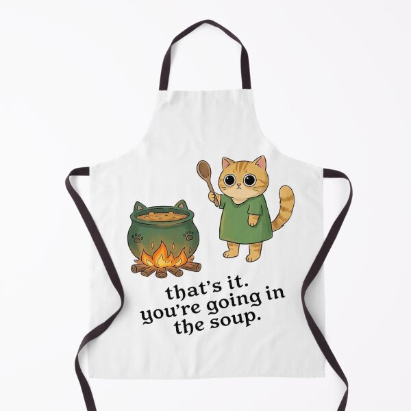 Item preview, Youre Going In The Soup Funny Cute Cat Meme designed and sold by Cozy Moss Studio.