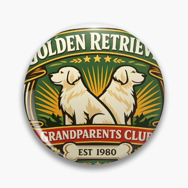 Item preview, Golden Retriever Grandparents Club – Vintage Crest Badge Design, Retro Dog Grandparent Gift Shirt designed and sold by Sahil Randhawa.
